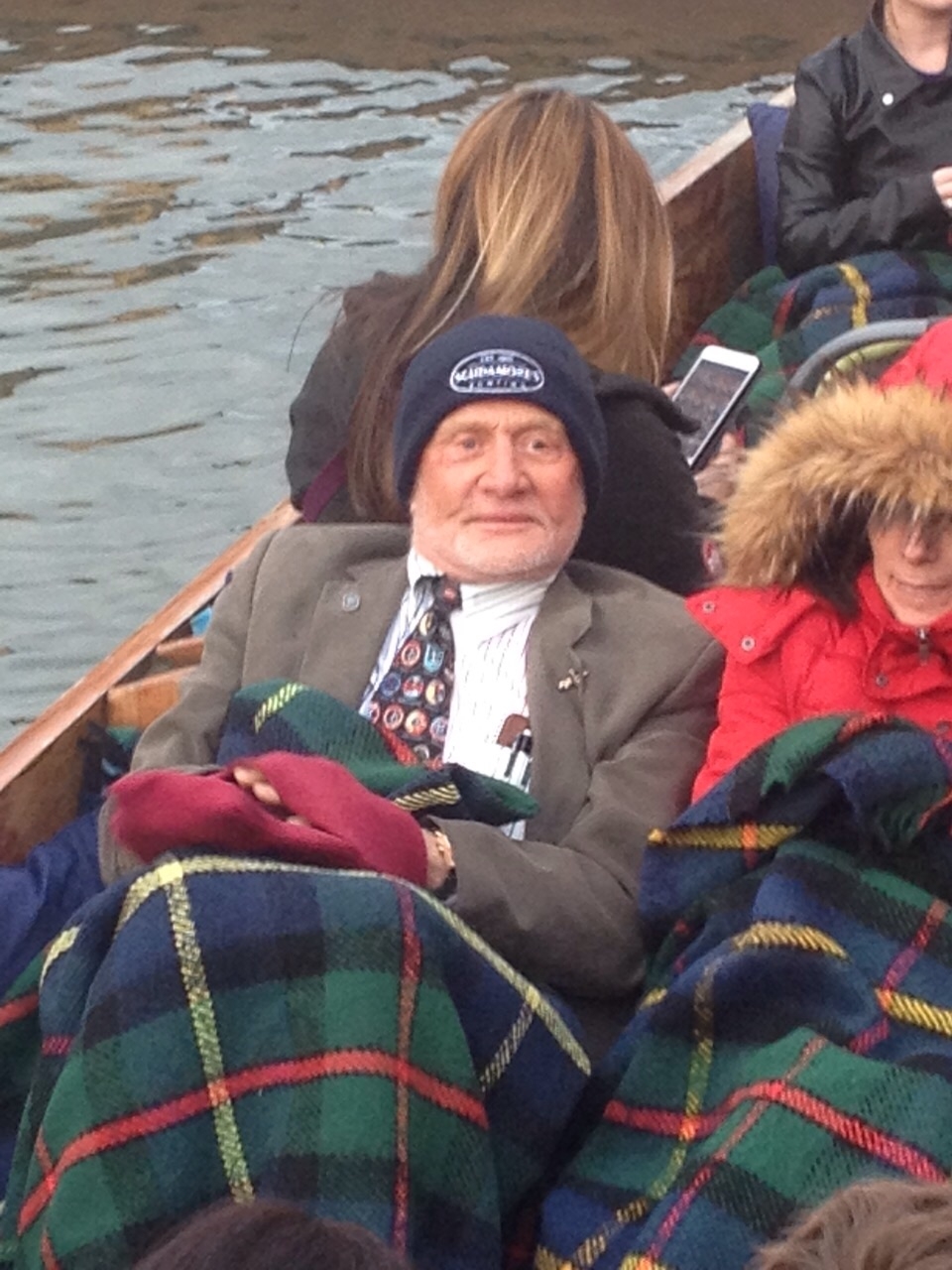 Buzz Aldrin Punting in Cambridge